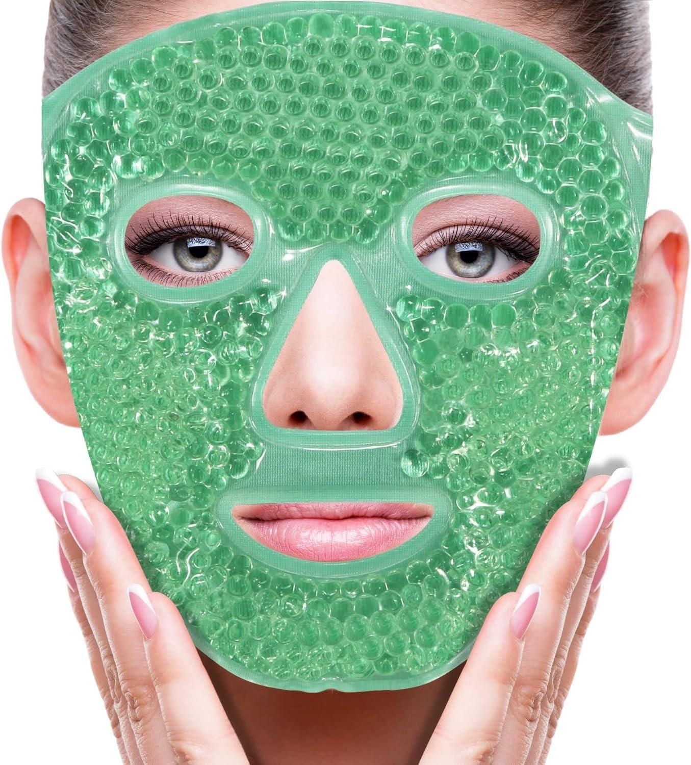 Cool Gel Full Face Mask Summer Ice Cooling Sleeping Mask